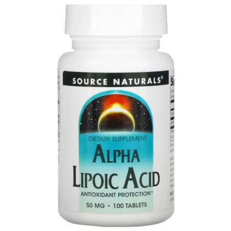 Source Naturals, 알파 리포산, 50 mg, 100 정