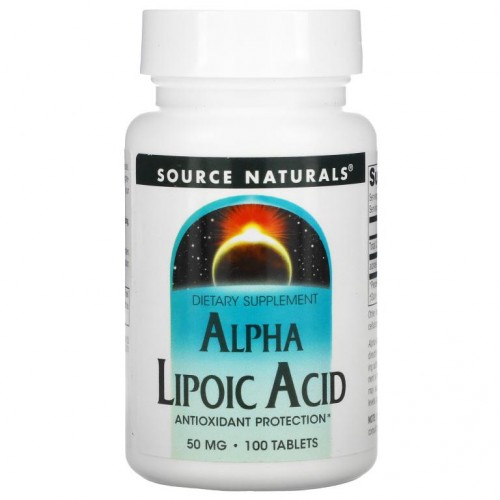 Source Naturals, 알파 리포산, 50 mg, 100 정