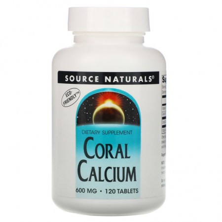 Source Naturals, 산호 칼슘, 600 mg, 120 태블릿