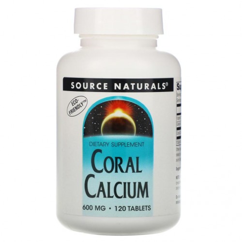 Source Naturals, 산호 칼슘, 600 mg, 120 태블릿