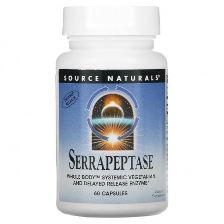 Source Naturals, 세라펩타제, 60 캡슐