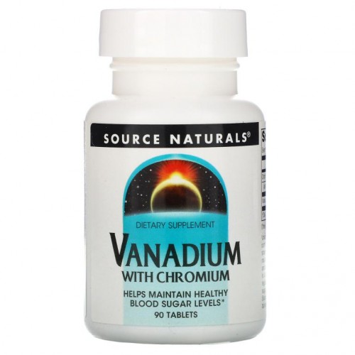Source Naturals, 크로뮴 함유 바나듐, 90정