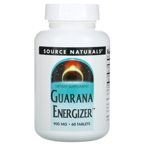 Source Naturals, 과라나 에너자이저, 900mg, 60정