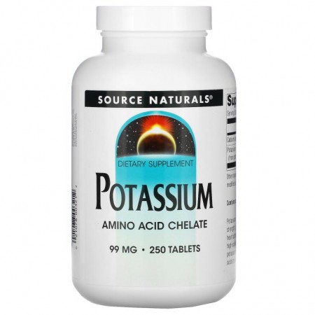 Source Naturals, 칼륨, 99 mg, 250정