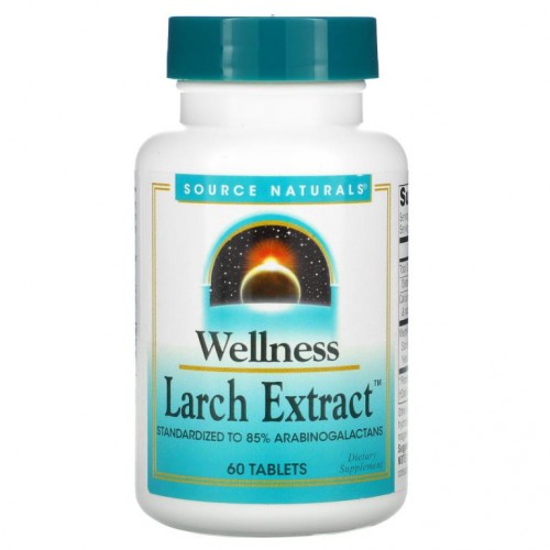 Source Naturals, 웰니스, 낙엽송 추출물(Larch Extract), 60 정