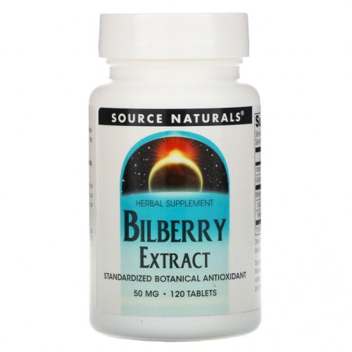 Source Naturals, 빌베리 추출물 50mg, 120정