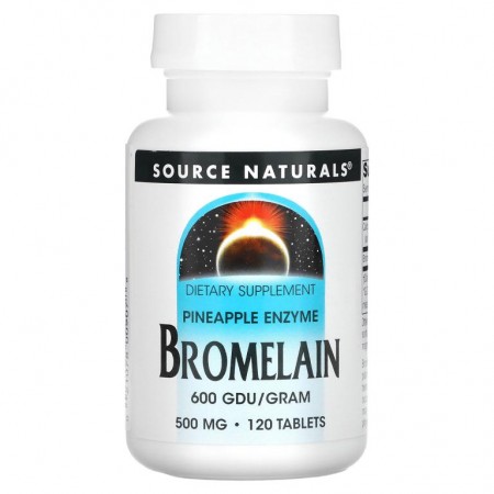 Source Naturals, 브로멜라인 600GUD/g, 500mg, 120정