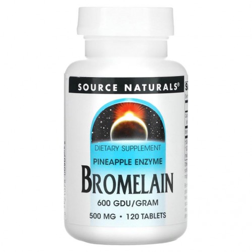 Source Naturals, 브로멜라인 600GUD/g, 500mg, 120정