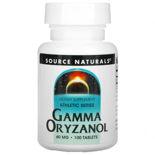 Source Naturals, Athletic Series, 감마 오리자놀, 60mg, 100정