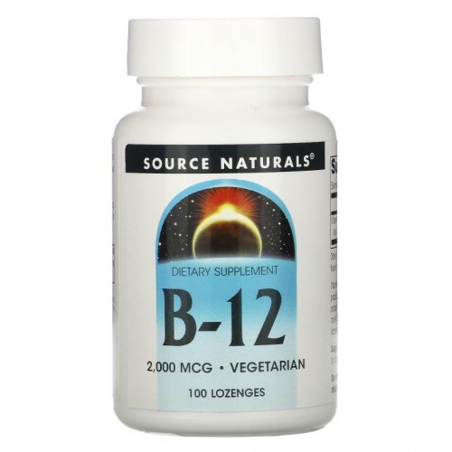 Source Naturals, B-12, 2,000 mcg, 설하용제100 정