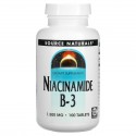 Source Naturals, 나이아신아마이드 B-3, 1,500mg, 100정
