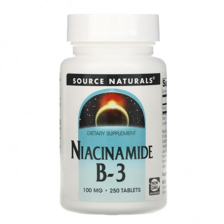 Source Naturals, 나이아신아미드 B-3, 100 mg, 250 정