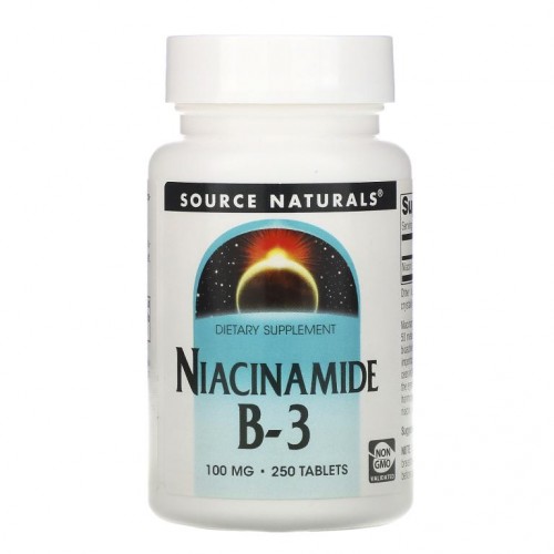 Source Naturals, 나이아신아미드 B-3, 100 mg, 250 정