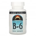 Source Naturals, B-6, 100 밀리그램, 250 태블릿