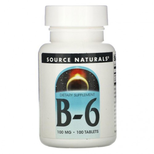 Source Naturals, B-6, 100 mg, 100 정
