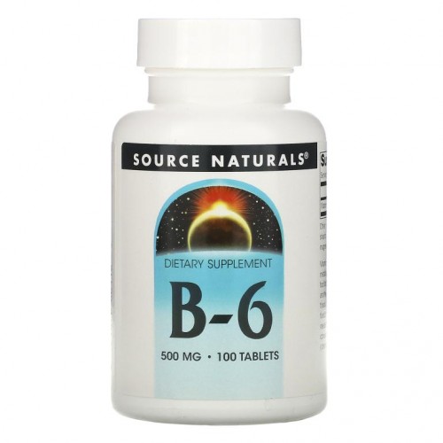 Source Naturals, B-6, 500 ㎎, 100 정