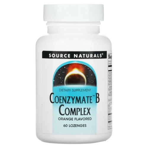 Source Naturals, 코엔지메이트 B 콤플렉스, 오렌지향, 캔디 60개