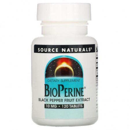 Source Naturals, BioPerine, 10mg, 120정