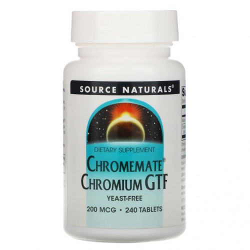 Source Naturals, Chromemate 크로뮴 GTF, 200mcg, 240정