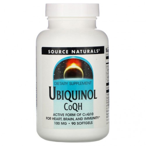Source Naturals, 유비퀴놀 CoQH, 100 mg, 90 소프트젤
