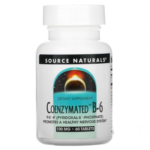 Source Naturals, Coenzymated B-6, 100mg, 60정