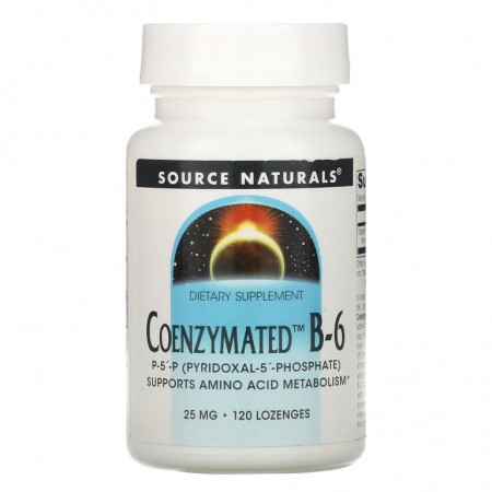 Source Naturals, Coenzymated B-6, 25mg, 사탕 정제 120정