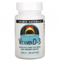 Source Naturals, 비타민 D-3, 2,000 IU, 200 소프트젤