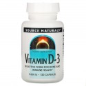 Source Naturals, 비타민D-3, 5,000IU, 캡슐 120정