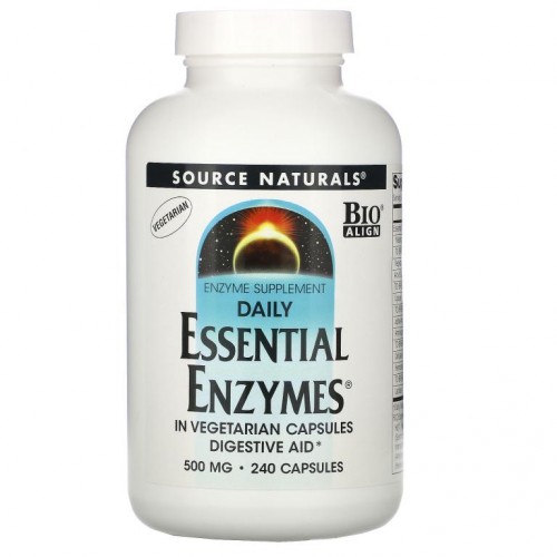 Source Naturals, 데일리 Essential Enzyme, 500mg, 캡슐 240정