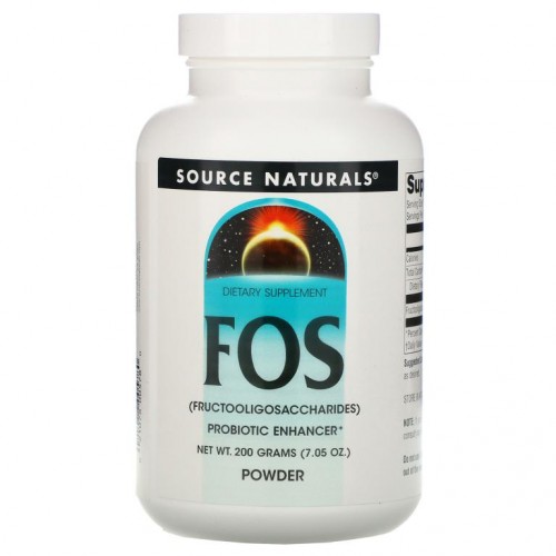 Source Naturals, FOS 분말, 200g(7.05oz)