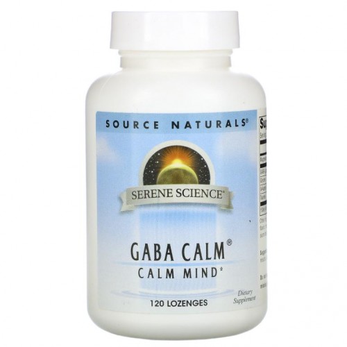Source Naturals, GABA 진정, 박하 맛, 마름모꼴 캔드 120개
