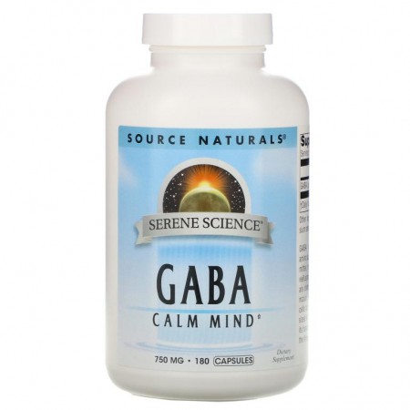 Source Naturals, GABA Calm Mind, 750mg, 캡슐 180정