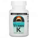 Source Naturals, 비타민 K, 500 마이크로그램, 200 정