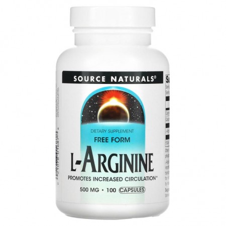 Source Naturals, L-아르기닌, 프리 폼, 500 mg, 100 정