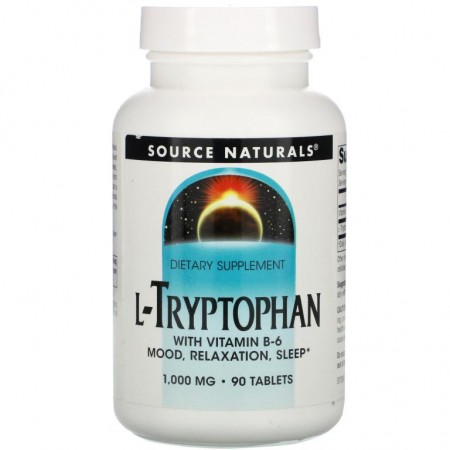 Source Naturals, L-트립토판, 1,000mg, 90정