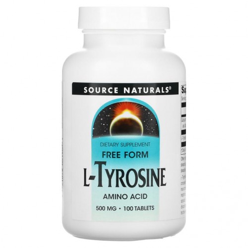 Source Naturals, L-티로신, 500 mg, 100 타블렛
