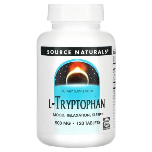 Source Naturals, L-트립토판, 500mg, 120정