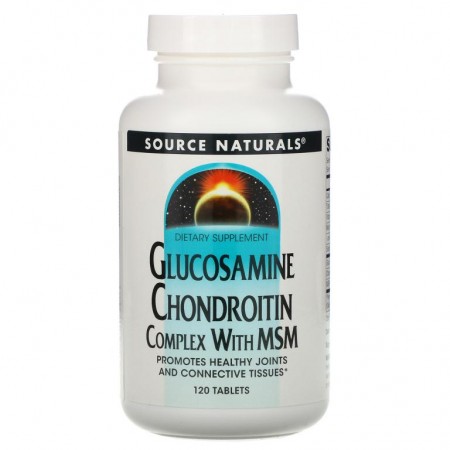 Source Naturals, MSM 함유 글루코사민 콘드로이틴 복합체, 120정