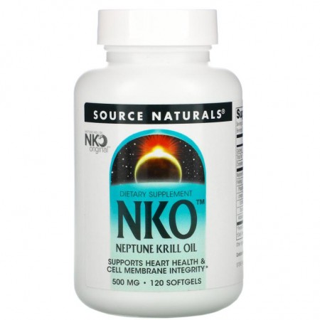 Source Naturals, NKO, 넵튠 크릴 오일, 500mg, 소프트젤 120정