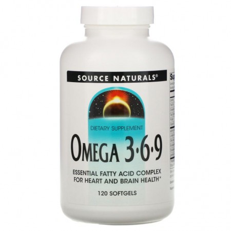 Source Naturals, Omega 3-6-9, 소프트젤 120정