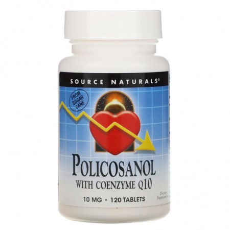 Source Naturals, 코엔자임 Q10 함유 폴리코사놀, 10mg, 120정
