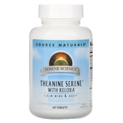 Source Naturals, Serene Science, Relora 함유 Theanine Serene, 60정