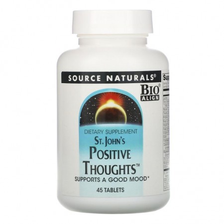 Source Naturals, St. John's Positive Thoughts, 45정