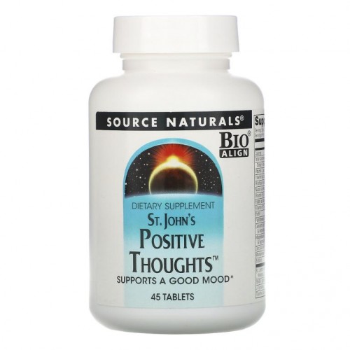 Source Naturals, St. John's Positive Thoughts, 45정
