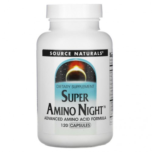 Source Naturals, Super Amino Night, 캡슐 120정