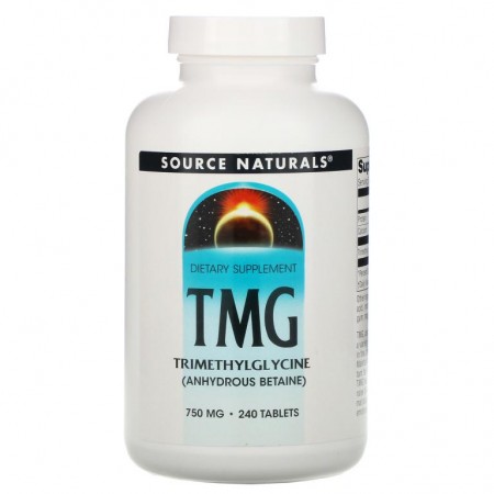 Source Naturals, TMG, 트라이메틸글리신, 750mg, 240정