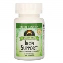 Source Naturals, Vegan True, 철분 보충, 180정