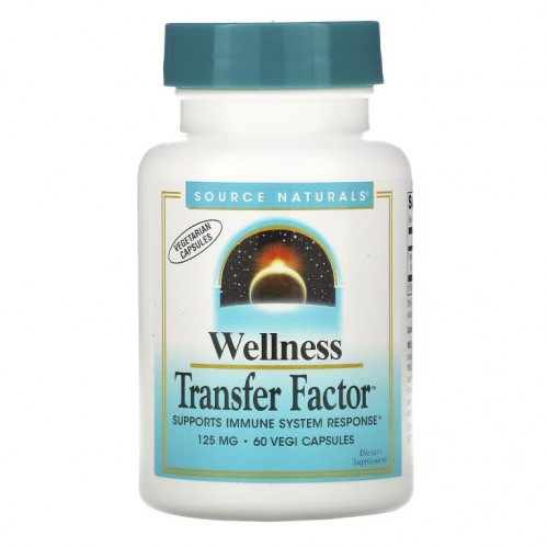 Source Naturals, Wellness Transfer Factor, 125mg, 베지 캡슐 60정