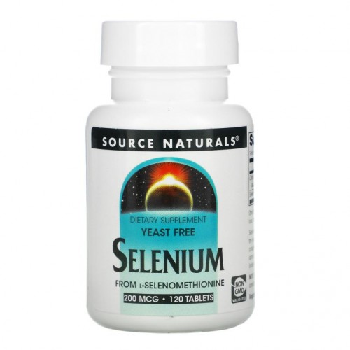 Source Naturals, 셀레늄(l-셀레노메티오닌에서 추출), 200mcg, 120정