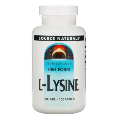 Source Naturals, l-라이신, 1,000mg, 100정